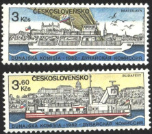 Mint Stamps Ships 1982 From Czechoslovakia - Bateaux