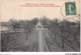 AFXP1-49-0011 - BREZE - Chateau De Maigne - Vue D'ensemble Et Entrée Du Vignoble De 50 Hectares - Autres & Non Classés