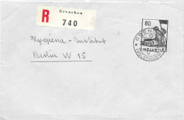 Postzegels > Europa > Zwitserland > Aangetekene Brief Met 1 Postzegel 80  Zwart (17882) - Altri & Non Classificati