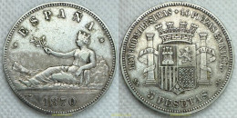 3933 ESPAÑA 1870 5 PESETAS GOBIERNO PROVISIONAL 1870 *70 - Collezioni