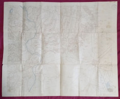 Carta Geografica Campo Di Battaglia Di Custoza (Veneto - Verona) 1866 - Cartes Géographiques