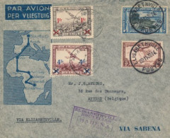 BELGIAN CONGO PREMIER VOL ALLER RETOUR D'ANVERS E/VILLE 1935 - Lettres & Documents