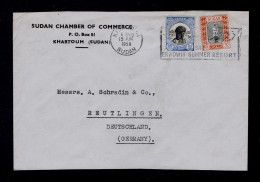Gc8631 SUDAN Electricity Energies "police Man /hadendova" Jobs Métiers Mailed 1958 Reutlingen DE - Police - Gendarmerie