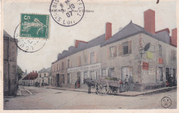 Trainou (45 Loiret) Rue D'Orléans - L'épicerie Et Le Couvreur Aubergiste - édit. Masson CFM Circulée 1907 - Other & Unclassified