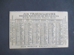 CALENDRIER CHROMO AUX TRAVAILLEURS - Klein Formaat: 1901-20