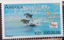 Angola 1996, 40 Years MPLA - Dolphins, MNH Single Stamp - Angola