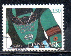 DANEMARK DANMARK DENMARK DANIMARCA 1993 ETHNIC JEWELRY FALSTER 3.50k USED USATO OBLITERE' - Gebraucht