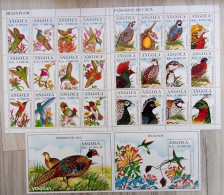 Angola 1996, Birds All Over The World, Two MNH Sheetlets And Two MNH S/S - Angola