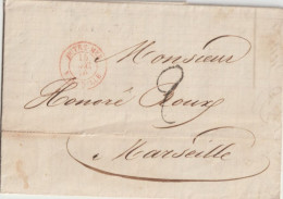 1840 - MARITIME - LETTRE De NAPLES - ENTREE OUTREMER PAR MARSEILLE ! => MARSEILLE - Maritime Post