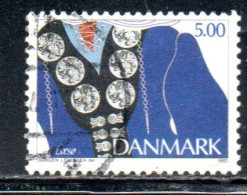DANEMARK DANMARK DENMARK DANIMARCA 1993 ETHNIC JEWELRY LAESO 5k USED USATO OBLITERE' - Gebraucht