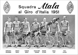 PHOTO CYCLISME REENFORCE GRAND QUALITÉ ( NO CARTE ) GROUPE TEAM ATALA 1951 - Wielrennen