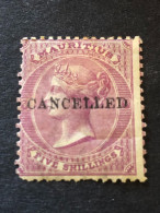 MAURITIUS  SG 71  5s Rosy Mauve CANCELLED MH* - Maurice (...-1967)
