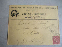 TRUYES FERRURE SERRURERIE CAPLAN BIENVAULT ENVELOPPE COMMERCIALE - 1900 – 1949