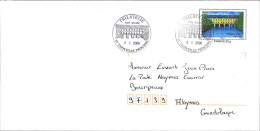 P202 - ENTIER THIONVILLE DU 02/10/06 POUR LA GUADELOUPE - PONT ECLUSE - 1er JOUR DU TARIF A 0.54 € - Commemorative Postmarks