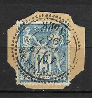 FRANCE Classique, B Obl. CAD Perlés: Soullans (Vendée) Sur Y&T 101 - 1876-1898 Sage (Type II)