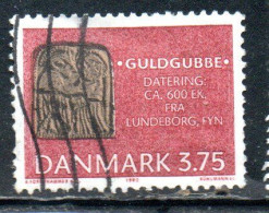 DANEMARK DANMARK DENMARK DANIMARCA 1993 ARCHAEOLOGICAL TREASURES ANTHROPOMORPHIC FIGURES LUNDEBORG 3.75k USED USATO - Gebruikt