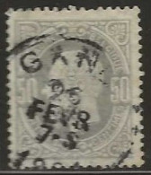 Belgie  .   OBP    .    35     .   O     .   Gestempeld     .   /   .   Oblitéré - 1869-1883 Leopold II.