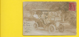 Carte Photo Voiture Et Militaires 1907 COCHINCHINE Viet-Nam - Viêt-Nam