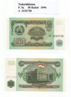 Tadschikistan  P.5a  50 Rubel 1994 UNC - Tagikistan