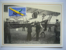 Avion / Airplane / DEUTSCHE LUFTPOST / Sommer 1910 Doppeldecker / Seen At Darmstadt / Carte Maximum - ....-1914: Vorläufer