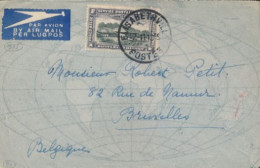 BELGIAN CONGO LETTRE PAR AVION D'E/VILLE 1935 VERS BRUXELLES - Covers & Documents