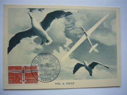 Avion / Airplane / FEDERATION NATIONALE AERONAUTIQUE FRANCAISE / Vol à Voile / Carte Maximum - 1946-....: Modern Tijdperk