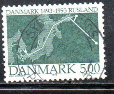 DANEMARK DANMARK DENMARK DANIMARCA 1993 DANISH-RUSSIAN RELATIONS 500th ANNIVERSARY 5k USED USATO OBLITERE' - Usado