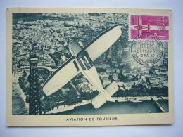 Avion / Airplane / FEDERATION NATIONALE AERONAUTIQUE FRANCAISE / Aviation De Tourisme / Carte Maximum - 1946-....: Ere Moderne