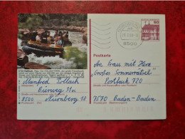 Lettre ALLEMAGNE 1988 CARTE ENTIER HASSLOCH HOLIDAY PARK CACHET NURNBERG - Sonstige & Ohne Zuordnung