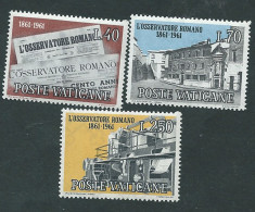 Vaticano 1961; Osservatore Romano, Centenario. Serie Completa Nuova. - Unused Stamps