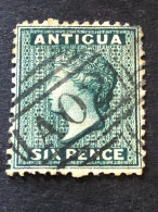 ANTIGUA  SG 18  6d Blue Green Wmk CC Reversed  CV £22 - 1858-1960 Colonie Britannique