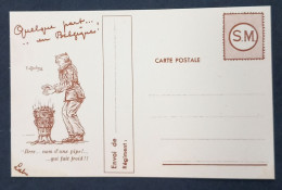 Carte De Franchise Militaire Illustrée " Quelque Part En Belgique ; Nom D'une Pipe Qui Fait Froid " - 2. Weltkrieg 1939-1945