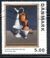 DANEMARK DANMARK DENMARK DANIMARCA 1993 ART CUBIST PAINTINGS ASSEMBLAGE BY VIHELM LUNDSTROM 1929 5k USED USATO OBLITERE' - Used Stamps