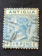ANTIGUA  SG 23  4d Blue FU - 1858-1960 Crown Colony