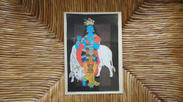 Pondichéry , Atelier Au Fils D'indra-pondichéry , Toiles Murales ( Broderies Par Appliques ) Gopala Krishna Carton Mani - Inde