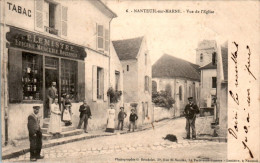 Nanteuil-sur-Marne Vue De L'Eglise Devanture P. Lemistre Epicerie Mercerie ... Seine-et-Marne N°6 Dos Non Divisé B.Etat - Andere & Zonder Classificatie