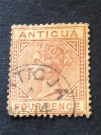 ANTIGUA  SG 28  4d Chestnut  FU - 1858-1960 Colonie Britannique