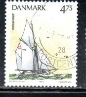 DANEMARK DANMARK DENMARK DANIMARCA 1993 TRAINING SHIPS SHIP JENS KROGH 4.75k USED USATO OBLITERE' - Oblitérés