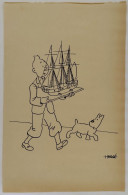 Dessin Portrait Tintin D'après Hergé - Disegni