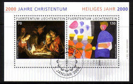 LIECHTENSTEIN BLOCK 17 GESTEMPELT(USED) 2000 JAHRE CHRISTENTUM - Blocks & Sheetlets & Panes