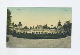 1914 Russland / Polen Farbkarte Palast Wilanow / Warschau Eingehende Post Nach Tanger Marokko - Pologne