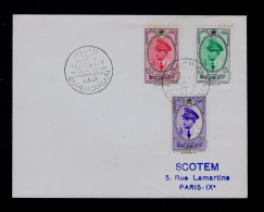 Gc8634 MAROC Royaume Du  Fdc "3Oth Ann. Couronment King 1957-XI-18 Mailed RABAT »Paris FR - Andere & Zonder Classificatie