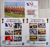Angola 1998, Football World Cup In France, Four MNH S/S - Angola