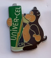 V259 Pin's Ours Bear PILE UNIVER-CEL Le Tholonet Meyreuil Bouches-du-Rhône Achat Immédiat - Animaux