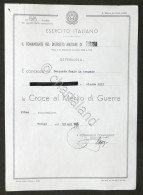 Attestato Di Concessione Croce Al Merito Di Guerra - Sergente Del Genio - 1965 - Documents