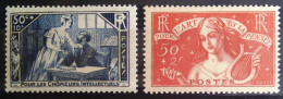 FRANCE                           N° 307/308                   NEUF*          Cote : 68 € - Unused Stamps