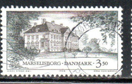 DANEMARK DANMARK DENMARK DANIMARCA 1994 CASTLES MARSELISBORG AARTHUS CASTLE 3.50k USED USATO OBLITERE' - Gebraucht