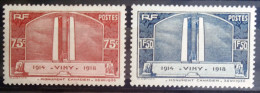 FRANCE                           N° 316/317                   NEUF*          Cote : 28 € - Unused Stamps