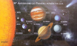 Angola 1999, 30th Anniversary Of The First Manned Moon Landing - Planets, MNH S/S - Angola