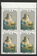 N° 2231 Série Artistique La Dentellière : Beau Bloc De 4 Timbres Neuf Impeccable - Neufs